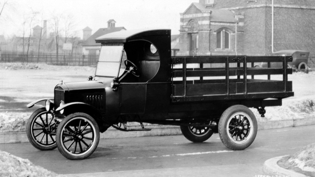 1924 Ford Model TT stake bed truck neg 3