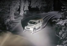 Внедорожник Maybach подрифтил по снегу