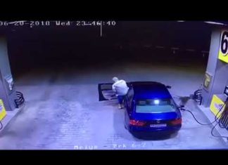 Невнимательный водитель спалил АЗС под Киевом (ВИДЕО)