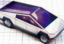 Принтер, ножницы, бумага: бесплатный Tesla Cybertruck Tesla-Cybertruck