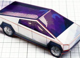 Принтер, ножницы, бумага: бесплатный Tesla Cybertruck Tesla-Cybertruck