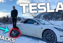 Смотрите, как гусеничная Tesla бодро утюжит снег