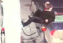 Шокирующие кадры: водитель зверски избил бензоколонку Gas