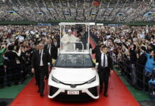 Папа Римский пересел на чистую Тойоту Toyota Mirai Pope