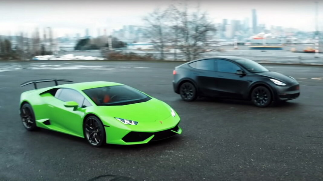 Tesla vs Lambo Tesla vs Lambo