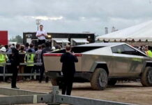 Elon Musk with CyberTruck