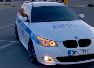 BMW с символикой российской ДПС разозлил эстонских полицейских (видео) Estonia DPS