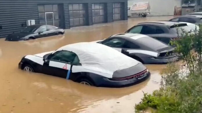 Porsche-Dealership-Flood