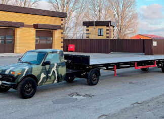 Обещают запустить в производство: Lada Niva превратили в седельный тягач Lada Niva truck