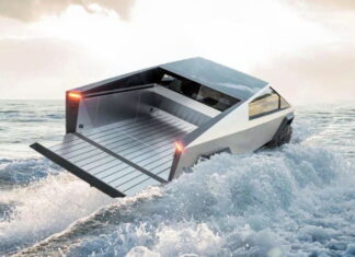 Мрія рибалки: Tesla Cybertruck зможе плавати як човен tesla-cybertruck-float