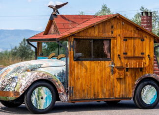Хата ентомолога: класичний VW Beetle перетворили на дивний кемпер Beetle Holzhaus
