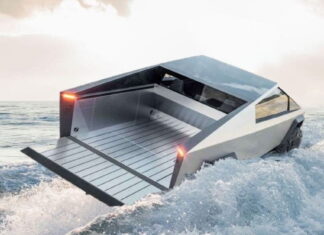 Не запливайте за буйки! Ілон Маск навчить Tesla Cybertruck плавати cybertruck-boat