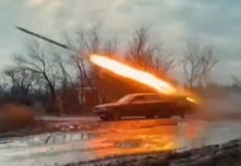 Українські військові переробили BMW 3-серії у РСЗВ Град (відео) РСЗВ Град BMW 3-series