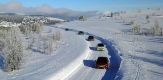 electric car testing winter