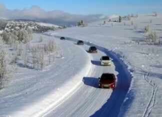 electric car testing winter