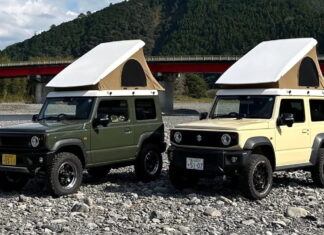 Для дорослих та дітей: Suzuki Jimny перетворили на кемпер з наметом на даху Suzuki Jimny Camper